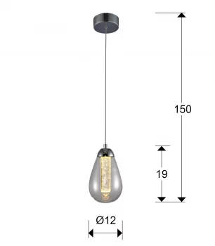 Подвесной светильник Taccia 1L LED Ø12 12X20 CM