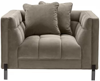 Кресло Sienna 104X95X68 CM серо-бежевый бархат