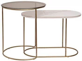 Комплект из двух столиков Nobu 48X48X56  / 66X37X46 CM