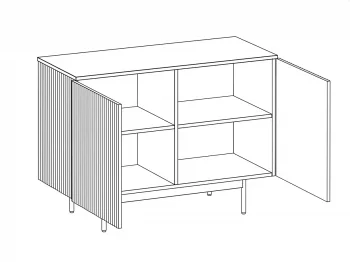 Сервант Mikko 102,2X44X73,5 CM