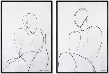 Композиция из двух репродукций картин на холсте Graceful Lines 75X105 / 75X105 CM