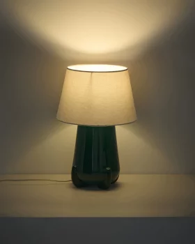 Настольная лампа Odra из зеленой керамики с глянцевым покрытием 30X30X45.5 CM