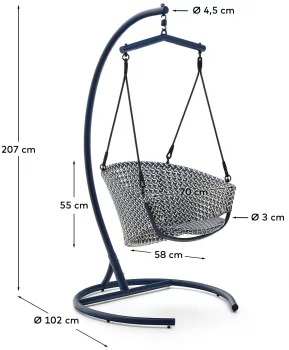 Подвесное кресло Saliga 102X102X207 CM