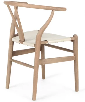 Стул из бука и кожи Myvia 55X52X77 CM
