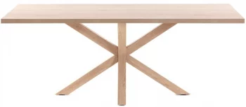 Стол из ДСП и HPL пластика New Argo 160X100X78 CM ножки из стали покраска под дуб