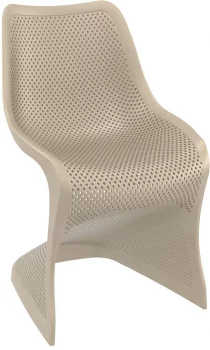 Стул пластиковый Bloom 50X58X85 CM бежевый
