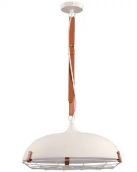 Подвесной светильник на кожаном ремне Nomade 45X45X80-130 CM белый