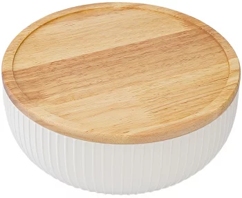 Салатник с бамбуковой крышкой Soft Ripples Ø22 CM