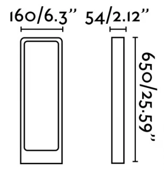Ландшафтный светильник Das LED 16X5X65 CM