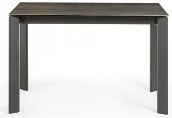 Раскладной стол Atta 120-180X80X76 CM с имитацией состаренного метала серый
