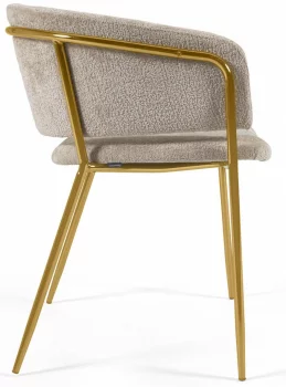 Стул с подлокотниками Runnie 58X58X73 CM бежевая синель