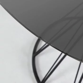 Круглый обеденный стол Niut 120X120X76 CM с стеклянной столешницей