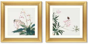 Диптих Insects and Flowers 61X61 / 61X61 CM