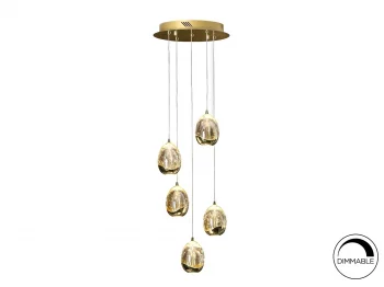 Подвесной светильник Rocio LED 5L Ø30 золотой 30X80 CM