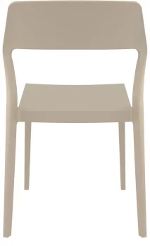 Стул пластиковый Snow 52X56X83 CM бежевый