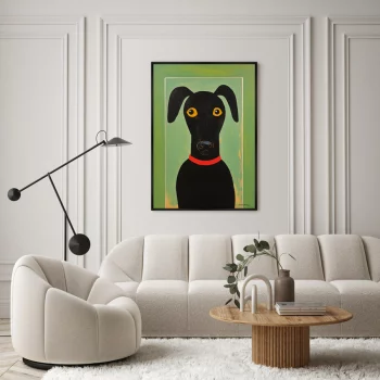 Постер на холсте Dog 75X105 CM