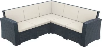 Диван пластиковый угловой Monaco Lounge Corner 207X207X79 CM