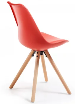 Стильный стул Lars 48X56X82 красный
