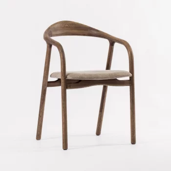 Стул Лугано бежево-коричневая ткань дуб тон терра 51X55X78 CM