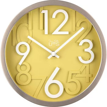 Стильные настенные часы White and Yellow Ø26 CM