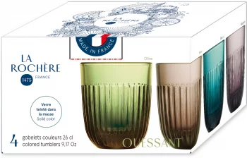 Набор из четырёх разноцветных стаканов Ouessant 260 ml