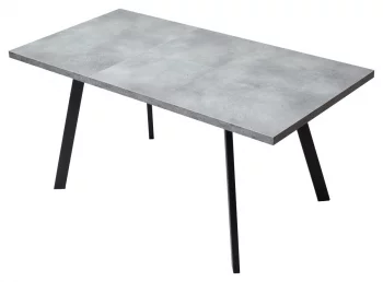 Раскладной обеденный стол BRICK M 120 Бетон Портленд / Чёрный 120X85X75 CM