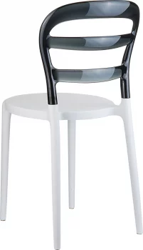 Стул пластиковый Miss Bibi 42X50X85 CM бело-серый