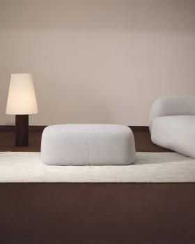 Банкетка Martina из светло-серой букле-ткани 123X85 CM