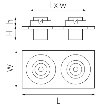 Встраиваемый светильник Intero 17X9X3 CM