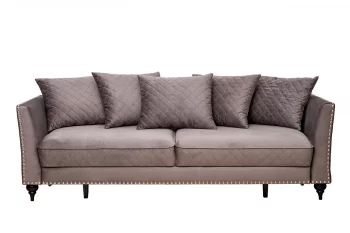 Трехместный раскладной диван Sorrento 230M серый велюр 230X101X88 CM