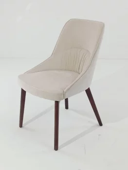 Стул ABI BOSTON-102, латте, ткань / орех 54X63X89 CM
