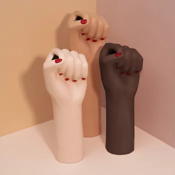 Ваза для цветов girl power, black, 27,1 см