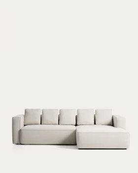 Диван-кровать Marela с правым шезлонгом, бежевый 276X172.5X87 CM