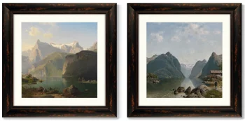 Диптих Fjord landscape 61X61 / 61X61 CM 