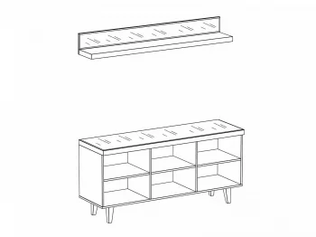 Композиция Kristal 4 145X24/44X165 CM
