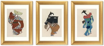 Набор картин Dancers from Momoyogusa Flowers 51X71 / 51X71 / 51X71 CM