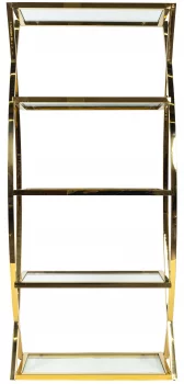 Стеллаж Glossy 90X35X200 CM Gold