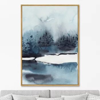Постер на холсте Winter lake 75X105 CM