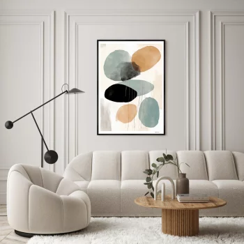 Постер на холсте Shapes in pastel colors 75X105 CM