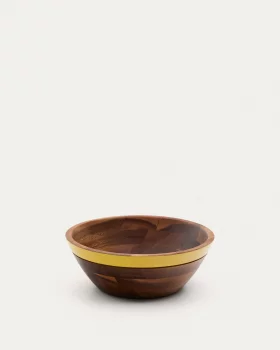 Жёлтая чаша из акации FSC 100% Zairin 22X22X8 CM