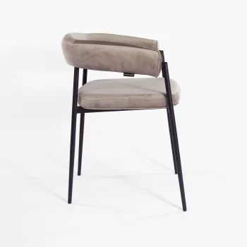 Стул Манчестер бежевый бархат металл 48X54.5X75 CM
