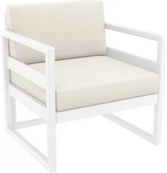 Кресло пластиковое с подушками Mykonos 73X72X75 CM