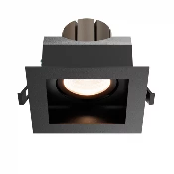 Встраиваемый светильник Metal Modern черный квадратный