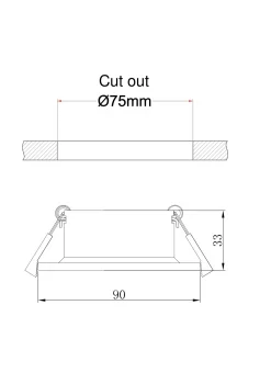 Встраиваемый точечный светильник Баррет 9X9X3.5 CM