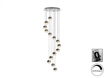 Подвесной светильник Sphere LED 14L Ø51 DIM Bluetooth хром 50X50X175 CM