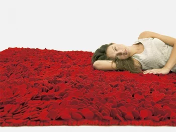 Ковёр из войлока Roses 170X240 CM красный