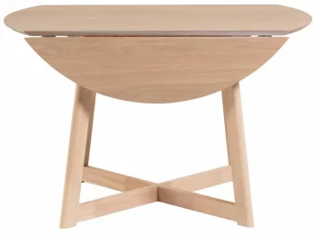 Раскладной стол с дубовым шпоном Maryse 70-120X120X75 CM