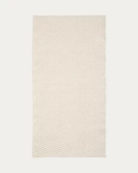 Ковровая дорожка Mascarell белая хлопок и полиэстер 70X140 CM