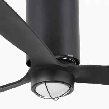 Потолочный вентилятор с подсветкой Mini Tube Fan LED матовый черный 128X128X32,4 CM