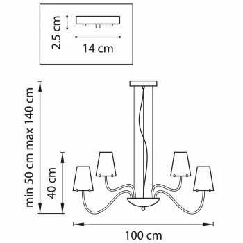 Подвесная люстра Diafano 100X100X50 CM